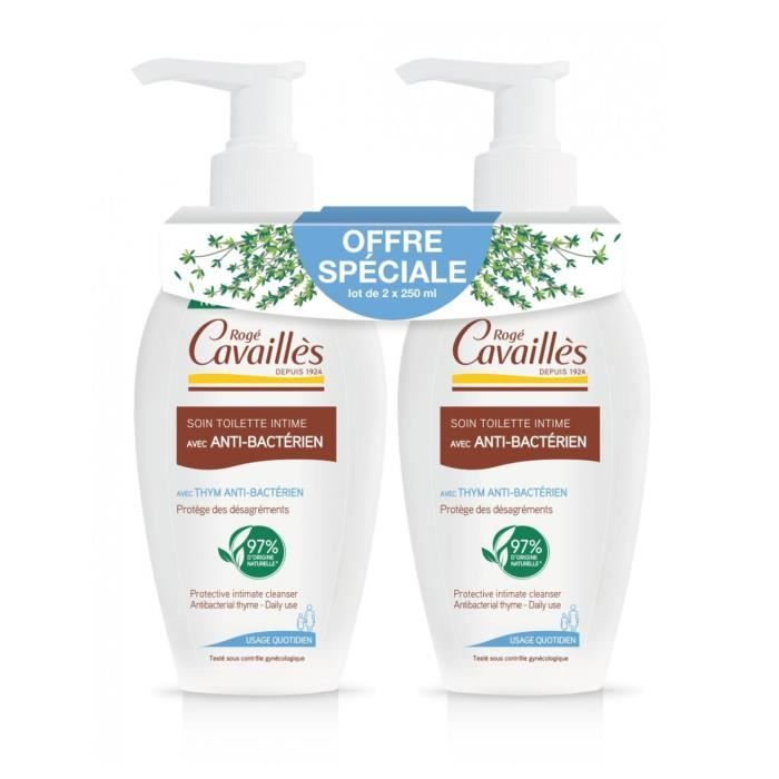 Rogé Cavaillès Soin Toilette Intime Naturel Anti-Bacterien 250ml x 2
