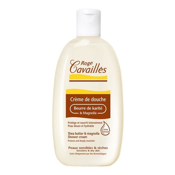 Crème de douche - ROGE CAVAILLES - Karité & Magnolia - 750ml - Sans parabène - Peaux sensibles