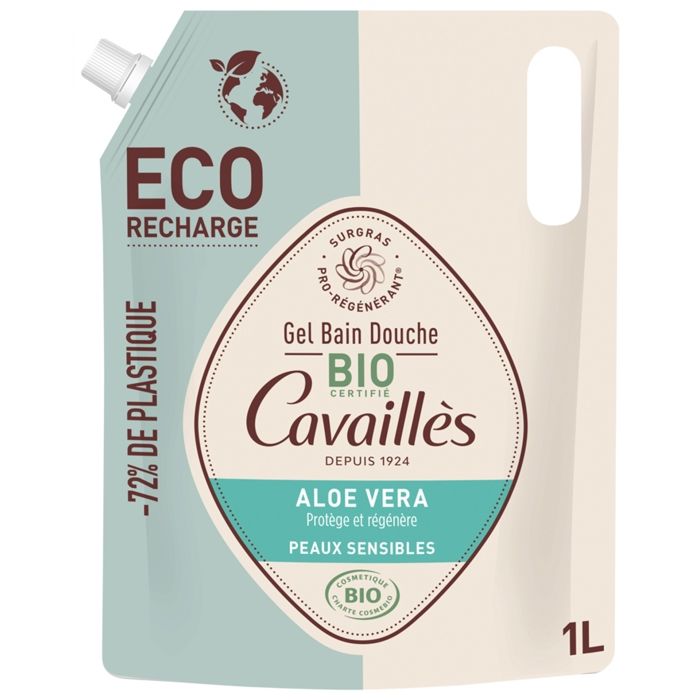 76937 Rogé Cavaillès Eco-Recharge 1 l Gel Bain et Douche Aloe Vera Bio