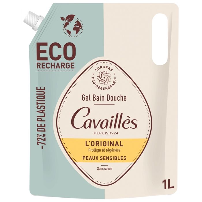 76938 Rogé Cavaillès Eco-Recharge 1 l Gel Bain et Douche l'Original