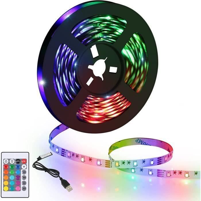 Trust-Ruban LED 5M LED chambre RGB Lumineuse Flexible Bande LED Lumière LED multicolore avec Télécommande pour Chambre Cuisine 76