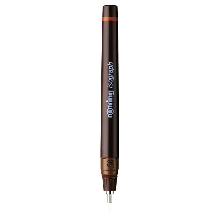 Stylo de dessin technique Isograph - ROTRING - 0.50mm - pointe fine - rechargeable - noir