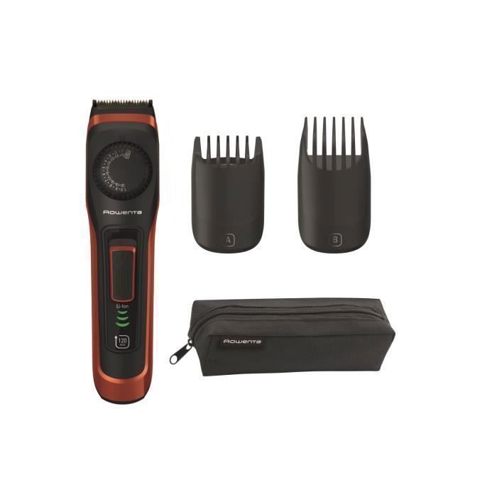 ROWENTA TN3800F4 Virtuo Tondeuse barbe, Lames acier inoxydable revêtement Titanium, 39 réglages, Autonomie 120 min, Cadran précision