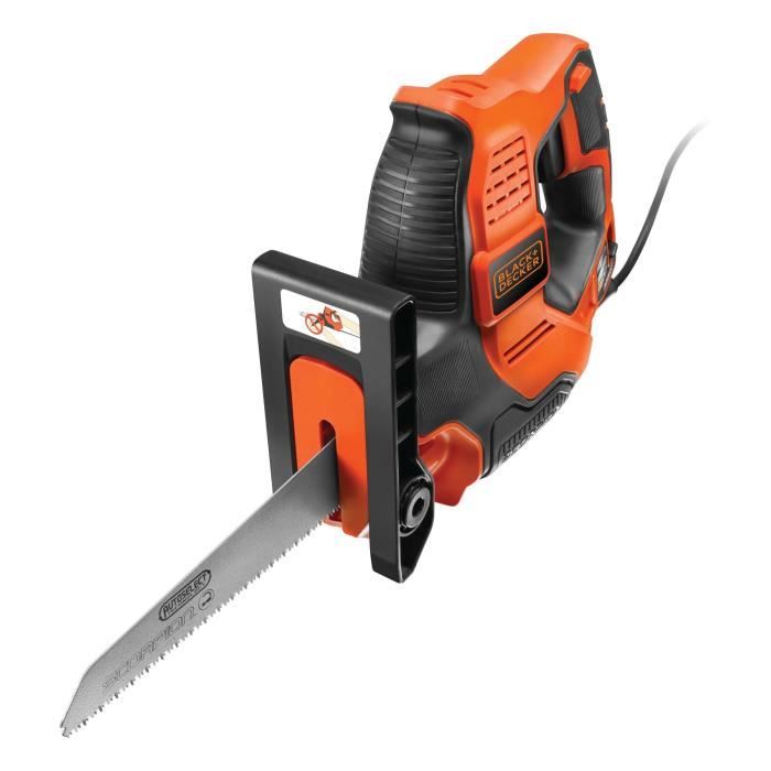 BLACK+DECKER Scie à Main Filaire 500 W RS890K-QS Livrée en Coffret avec 3 Lames