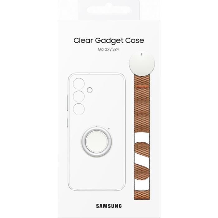 Coque et étui téléphone mobile Samsung Coque avec support amovible pour Galaxy S24 Transparent