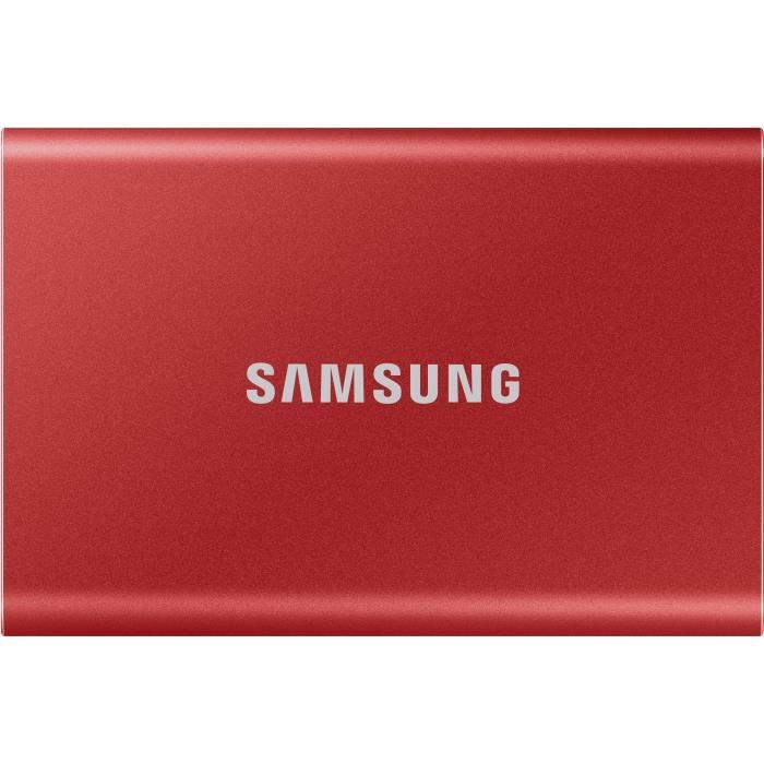 SAMSUNG - SSD externe - T7 Rouge - 1To - USB Type C (MU-PC1T0R/WW)
