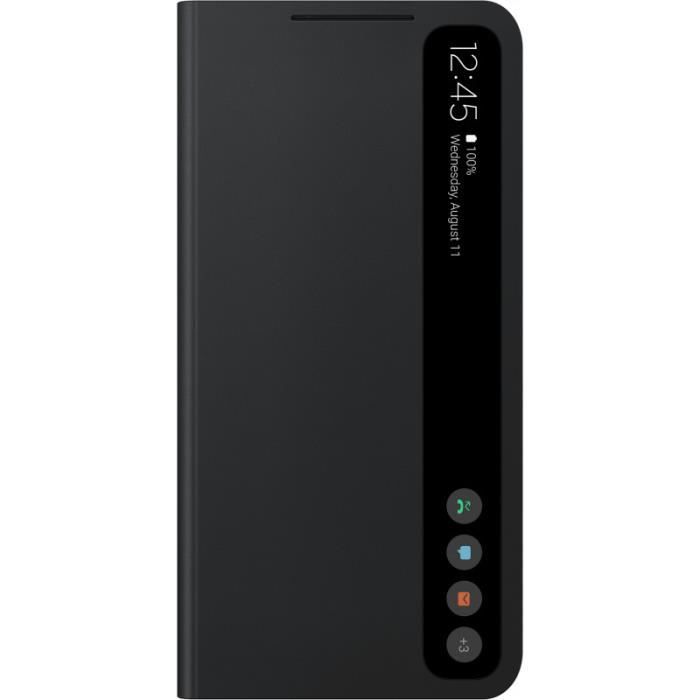 COQUE SAMSUNG Galaxy S21 FE 5G Smart Clear View Noir ZG990CBEGWW