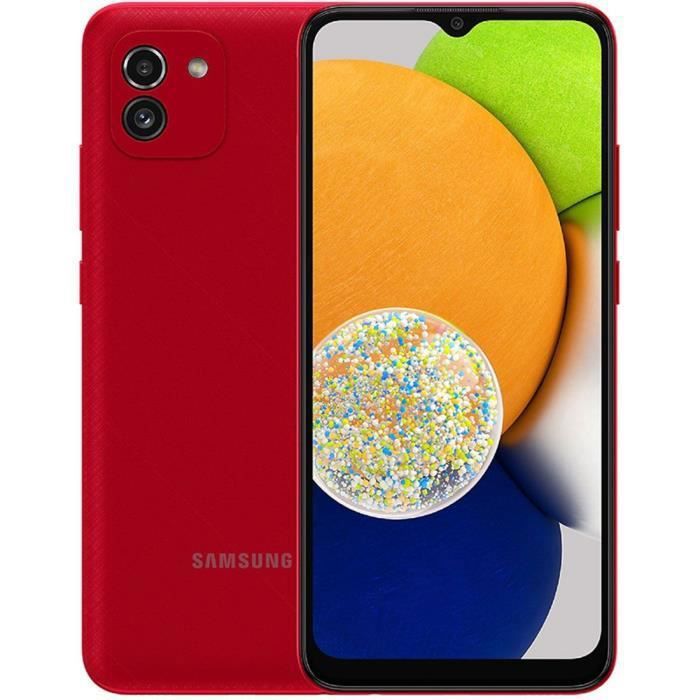 Téléphone Android SAMSUNG SMARTPHONE A03 4G 64GB Rouge