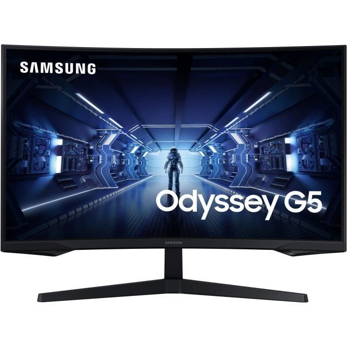 Ecran PC Gamer Incurvé - SAMSUNG - ODYSSEY G5 - G55T C32G55TQBU - 32'' WQHD - VA - 1 ms - 144Hz -  HDMI / DisplayPort - AMD FreeSync