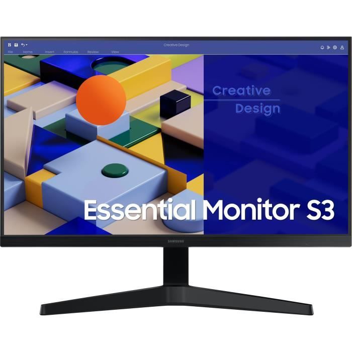 Ecran PC - SAMSUNG - S24C310EAU - 24" FHD - Dalle IPS - 5 ms - 75 Hz - HDMI / VGA