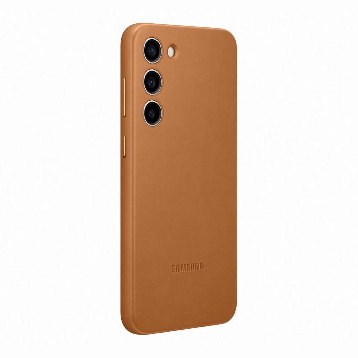 SAMSUNG Coque en cuir Galaxy S23+ Camel