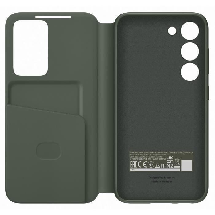 Etui Smart View SAMSUNG avec porte-carte S23 Kaki