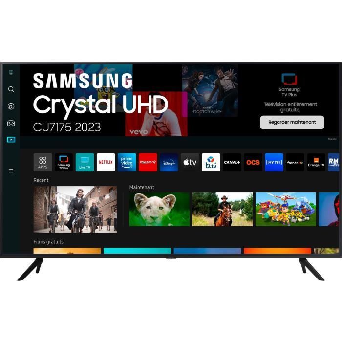 SAMSUNG 43AU7175 - TV LED 43" (109 cm) - 4K UHD 3840x2160 - Gaming Hub - HDR - Smart TV - 3xHDMI