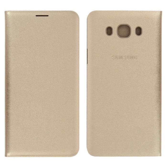 Samsung Etui Flip Wallet J7 2016 - Or