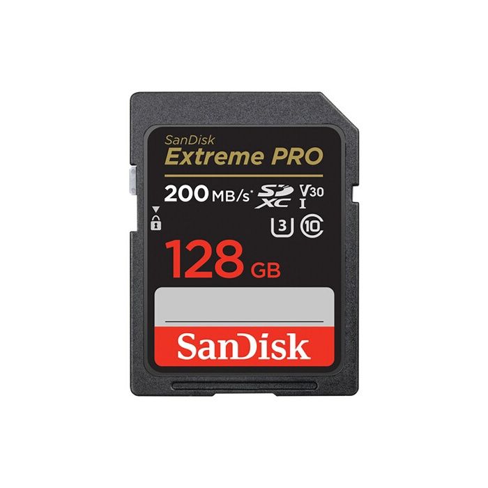 Carte Mémoire SDHC SDXC Sandisk Extreme Pro 128Go SDXC 200MB/S 90MB/S UHS-I V30