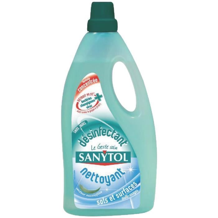 Nettoyant désinfectant sols et surfaces 1 l parfum eucalyptus - SANYTOL - 33631224