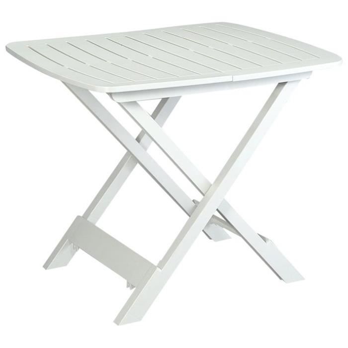 Table pliante Tevere 79x72x70 cm blanche