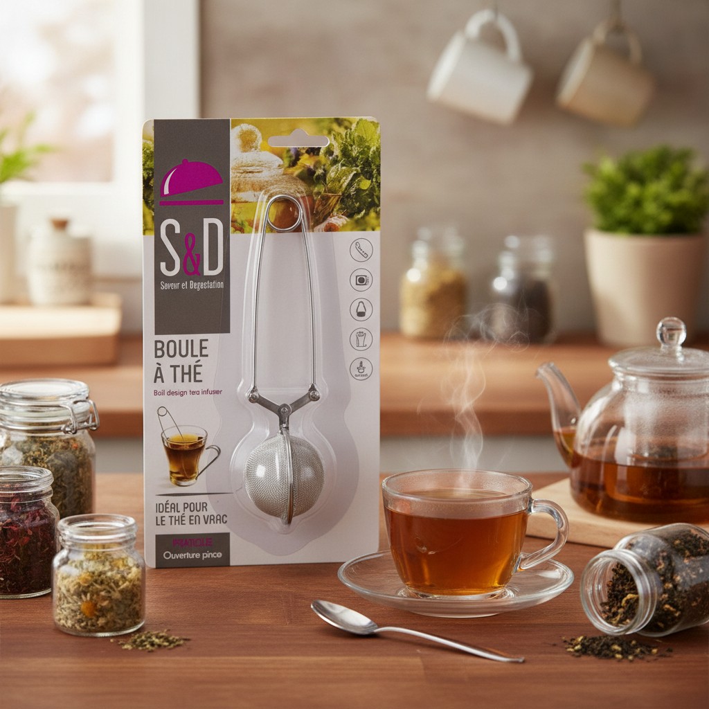 Infuseur à thé boule en inox - Saveur et Dégustation - Marjane Mall - Image 3