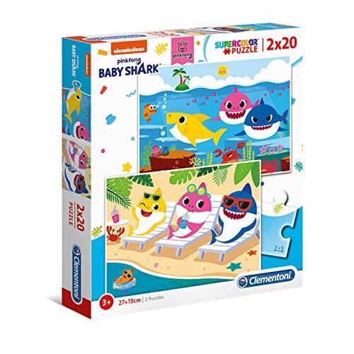 Clementoni- Baby Shark Supercolor Puzzle, 24777