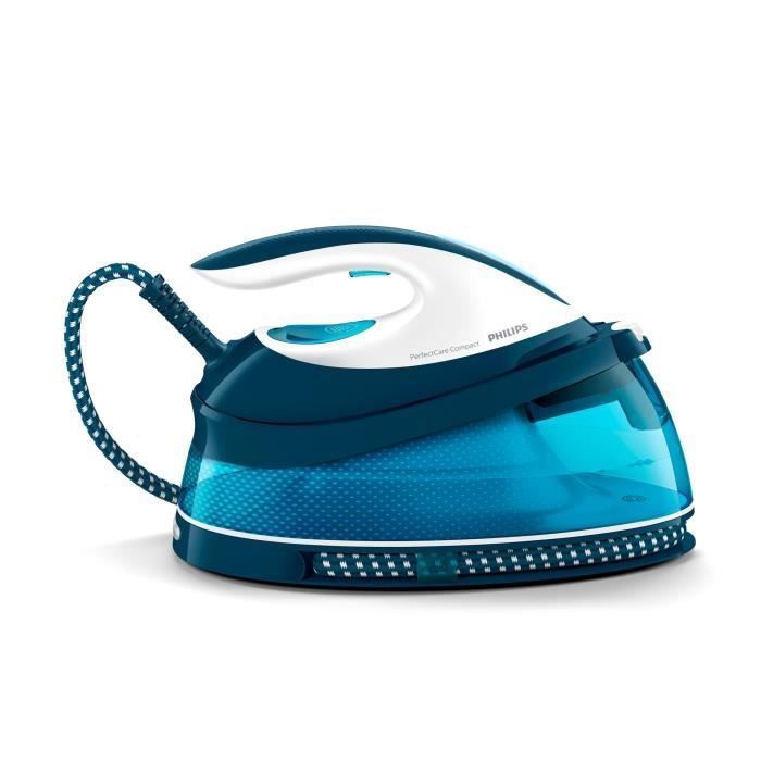PHILIPS Centrale vapeur PerfectCare Compact GC7840/20, 6,5 bars, Pressing 400 g/min, Débit vapeur 120 g/min, Système sans réglage