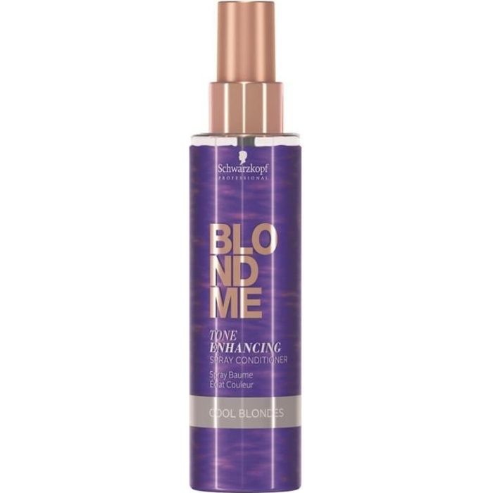 Schwarzkopf, Spray-baume éclat blond froid BlondMe 150ml, Soin sans rinçage Brillance, Déjaunisseur, Cheveux Blonds/décolorés