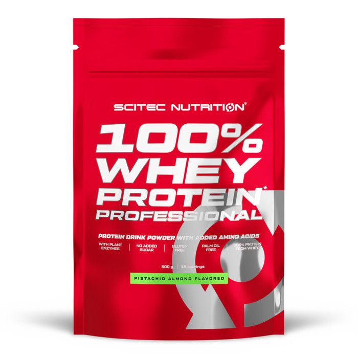 Scitec Nutrition 100% Whey Protein Professional Redesign, 500 g Beutel (Pistazien-Mandeln)