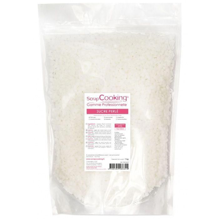 Sucre perlé - 1kg - Scrapcooking Blanc