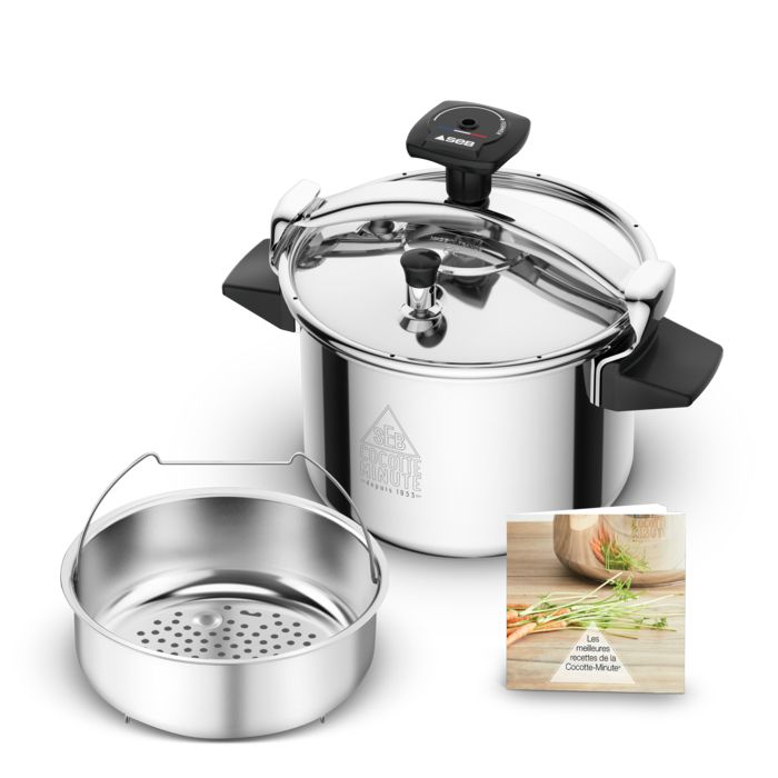 SEB P0530700 Cocotte-minute 6 L, 4/6 personnes, Autocuiseur inox, Tous feux dont induction, Fabriqué en France, Authentique