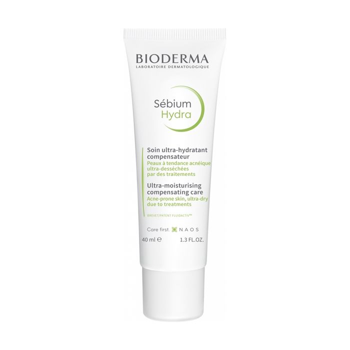 Bioderma - Crème Apaisante - Sébium Hydra - 40ml - Peaux Très Sèches - Anti-Acné - Hydratante