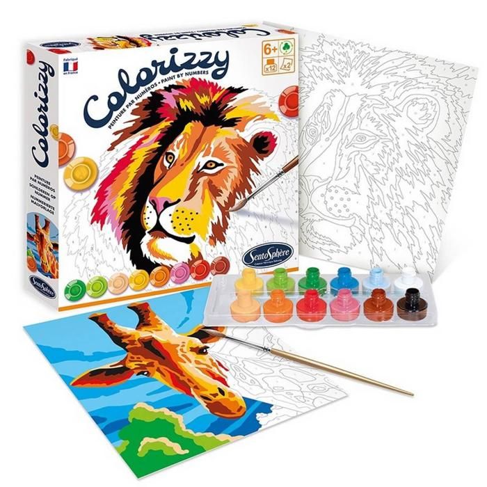 Peinture Colorizzy - Sentosphère - Savane - Orange - Enfant - 6 ans