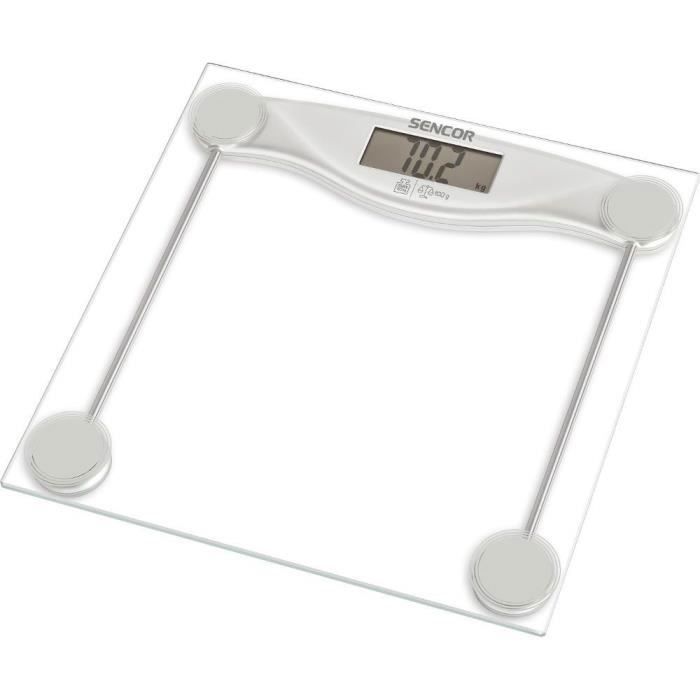 Sencor  SBS 113SL Pèse-personne design ultra fin avec surface en verre transparent - 8590669216963