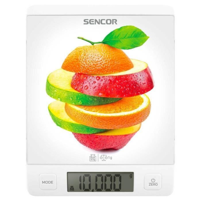 Balance de cuisine SENCOR   SKS7000WH 10KG, BLANC