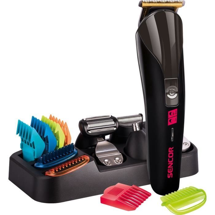 Tondeuse à cheveux - SENCOR - SHP 7411BK - 12 accessoires - Rechargeable - Noir