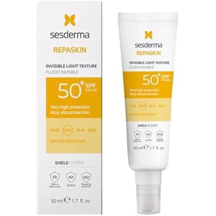 Solaire - SESDERMA - Fotoprotector Spf 50 Facial Fluido Invisible - 50 ml - Non comédogène - Texture fluide