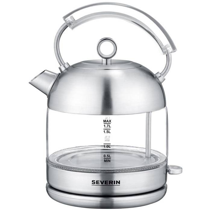 Severin WK 3459 Bouilloire sans fil, sans BPA acier inoxydable Contenance: 1.7 l