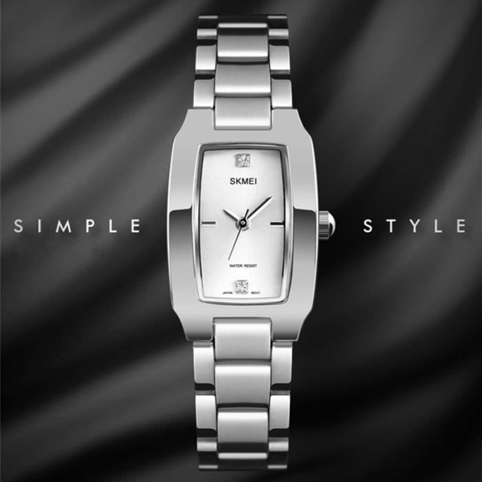 SHARPHY montre bracelet femme de marque 2019 acier inoxydable quartz simple etanche Argent , très élégante