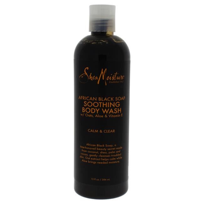 Shea Moisture Gel douche Savon corporel apaisant au savon noir africain-Homme