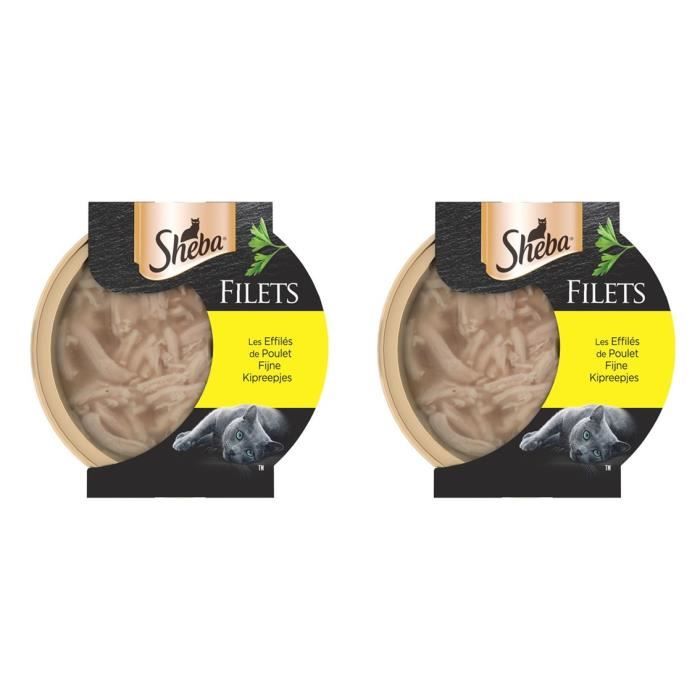 [ Lot de 2 ] Effilés pour chat adulte au poulet Sheba - 60g