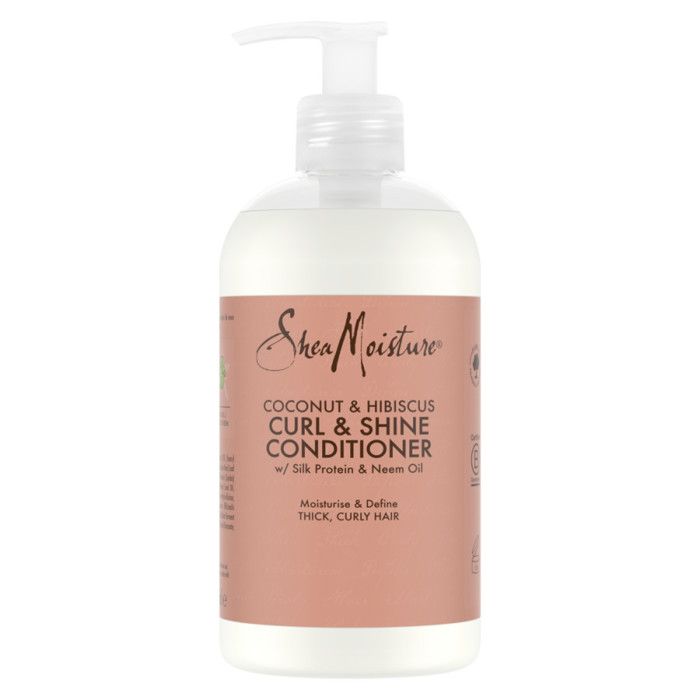 Shea Moisture Après-shampooing Femme Boucles et Brillance pour cheveux épais bouclés, à la Noix de Coco et Hibiscus  pour hydrater e
