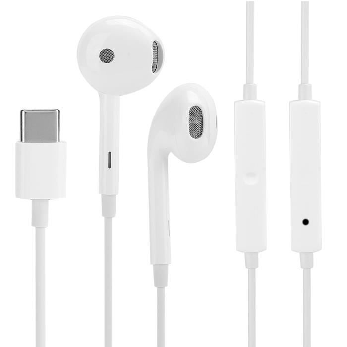 Écouteurs Type-C Filaire Demi-Intra-Auriculaire Hd Pour Oppo Reno R17Pro Find X - Shipenophy