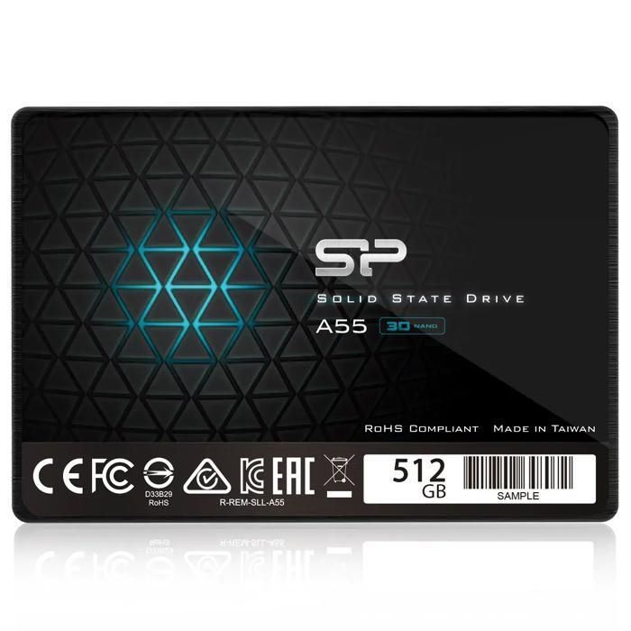 Disque SSD Interne - Silicon Power - Ace A55 512Go - SATA III 2.5" 3D NAND
