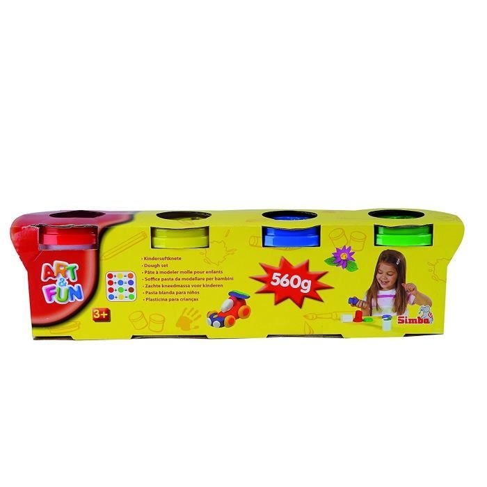 pâte à modeler 4 gros pots