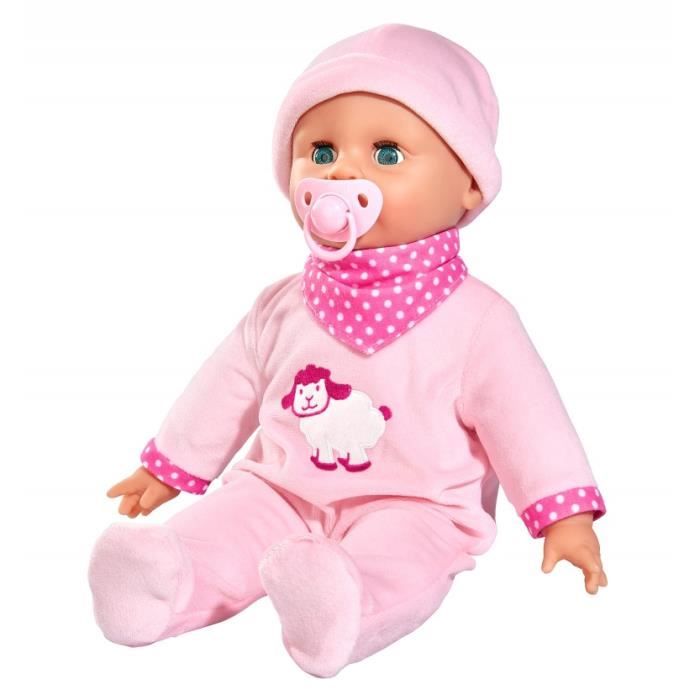 Poupée - Simba - Laura - 38 cm - Corps souple - 24 sons amusants - Inclus tétine et bouteille