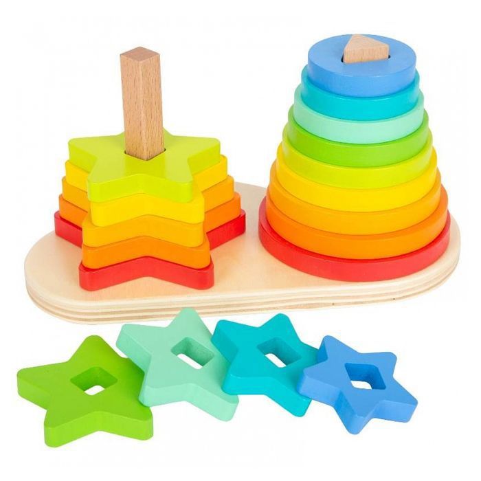Small Foot jeu d'empilage junior 19 x 10 cm en bois 19 pièces