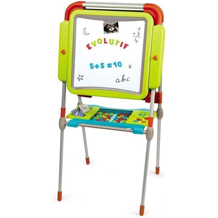 Tableau Evolutif Ardoise Double Face - SMOBY - 80 Accessoires - Vert - Enfant