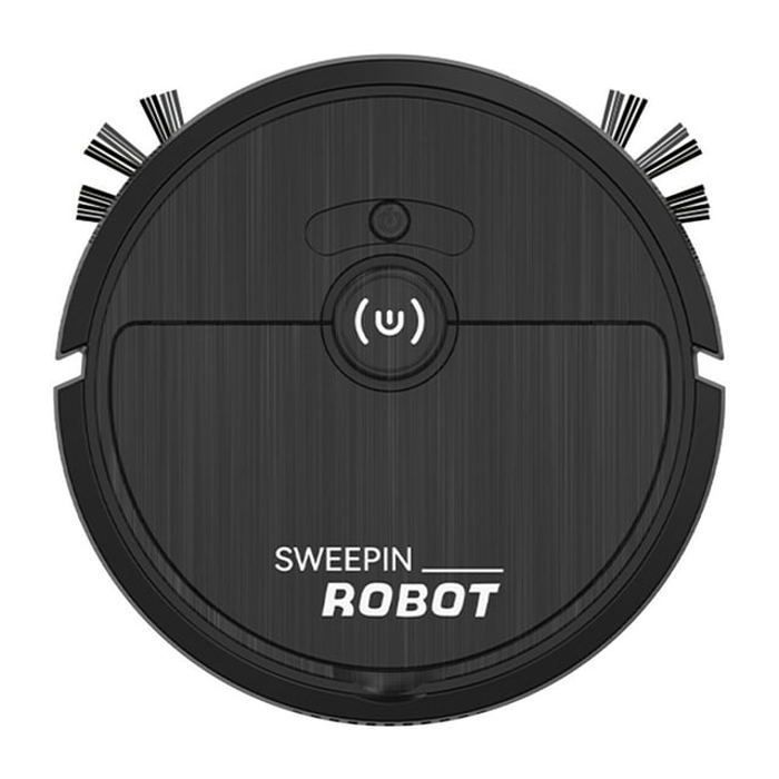 Aspirateur Robot Intelligent 3-En-1 pour Machine de Nettoyage Domestique Aspirateur Automatique, Noir