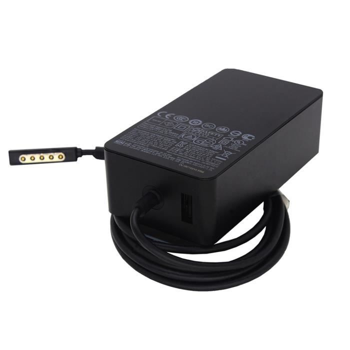 Chargeur 12V 3.6A 45W pour Surface Pro 1 Pro 2 RT Windows 8 Adaptateur Secteur 1601 1536 1514 Chargeur Charge Rapide Prise Ue