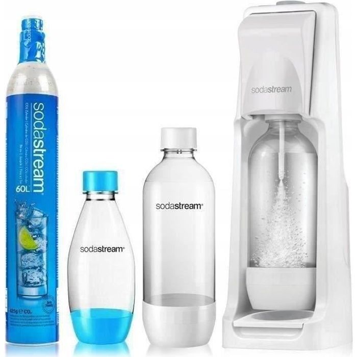 SODASTREAM Machine à Soda COOL, 1 cylindre de CO2, 1 bouteille 1L, 1 bouteille 0,5L