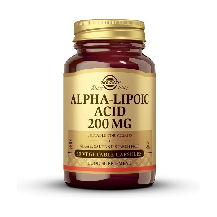 Solgar Acide Alpha Lipoïque 200mg 50 gélules végétales