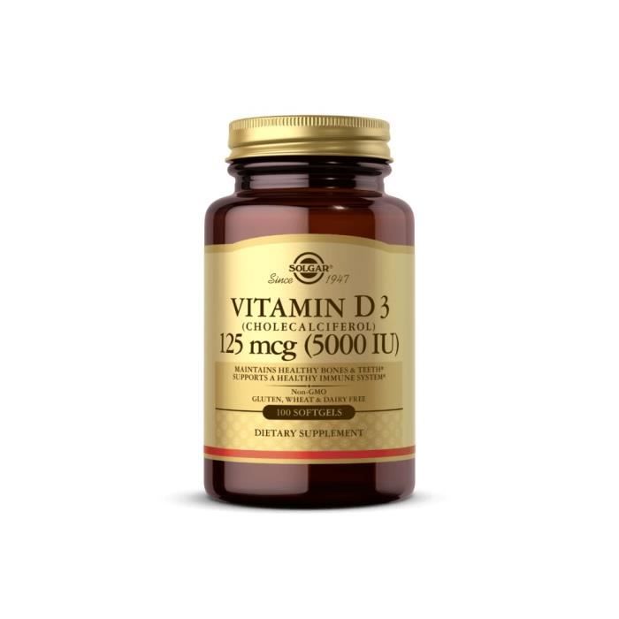 Compléments alimentaires Vitamin D3 5000 IU BI7803 , Solgar,